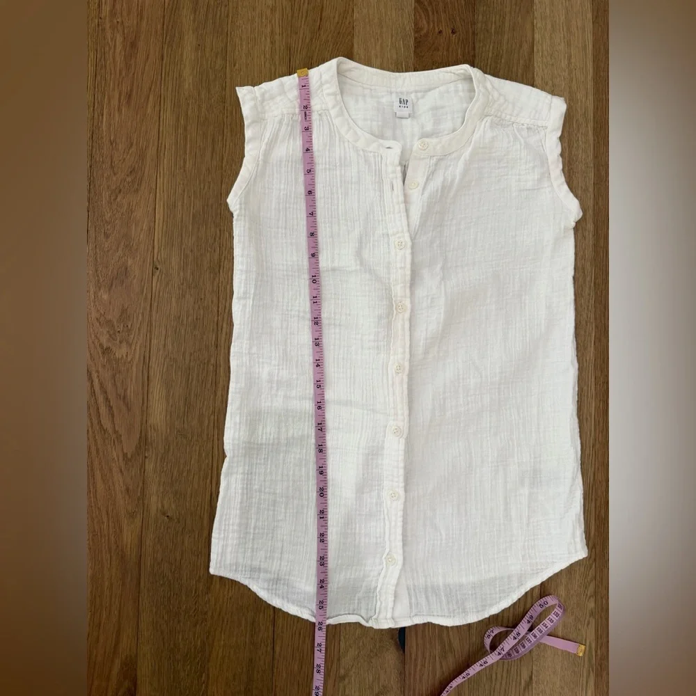 🤍 Gap Kids Crinkle Cotton Tunic Dress -  Size L ✨ Versatile (Women’s Size S Top)